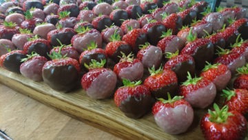 Strawberries with chocolate